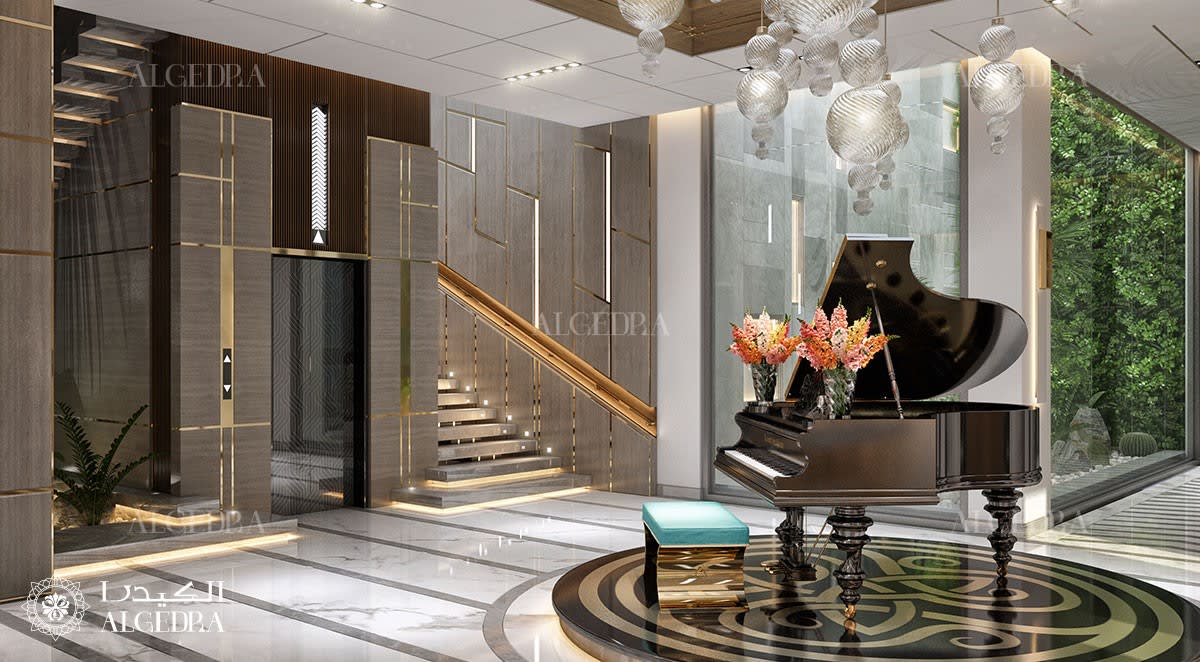 palace elegant entrance interior design