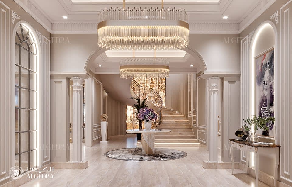 luxury entrance interior design in dubai