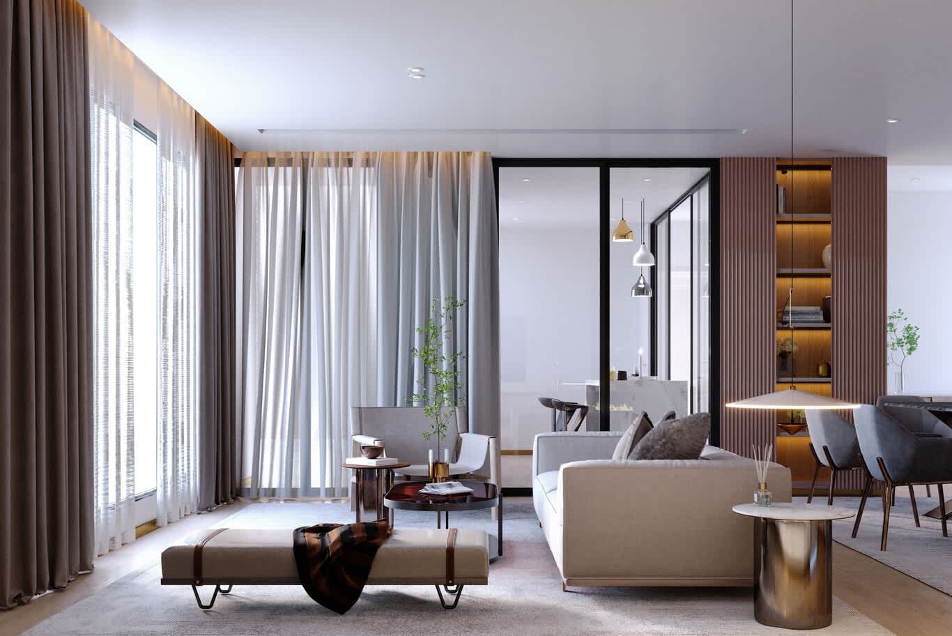 أفكار تصميم داخلي لشقق وسط مدينة دبي