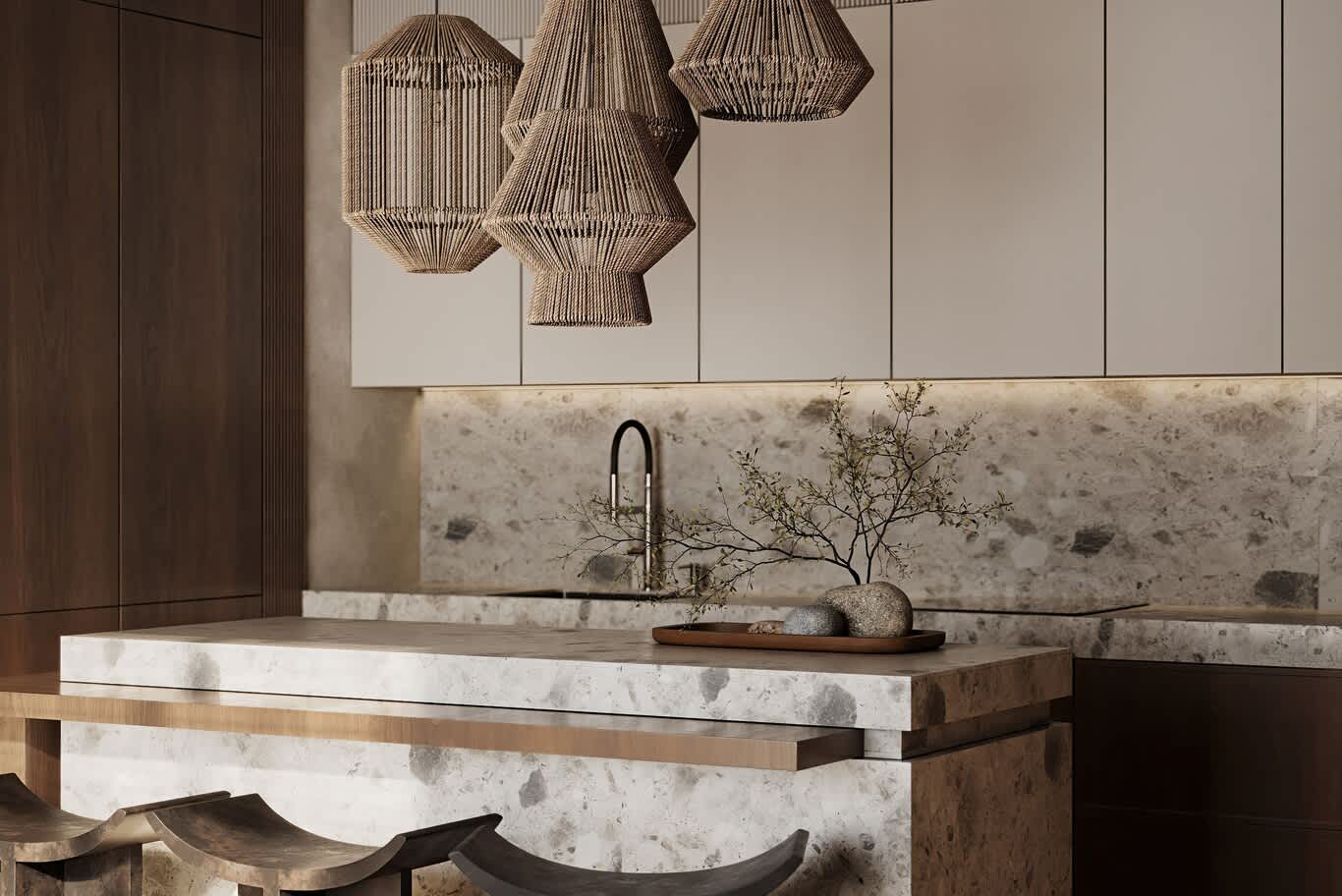 Traditional mashrabiya motifs in modern design