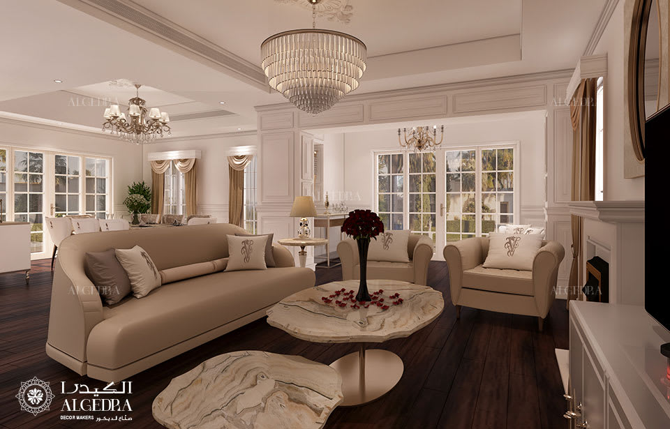 family sitting room design in Al Riyadh City