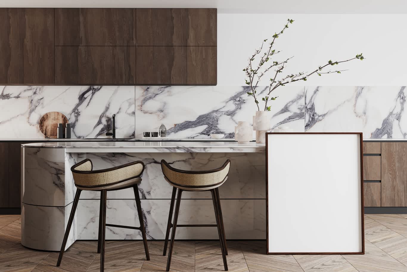 أفكار مطابخ رخام بأسعار مناسبة