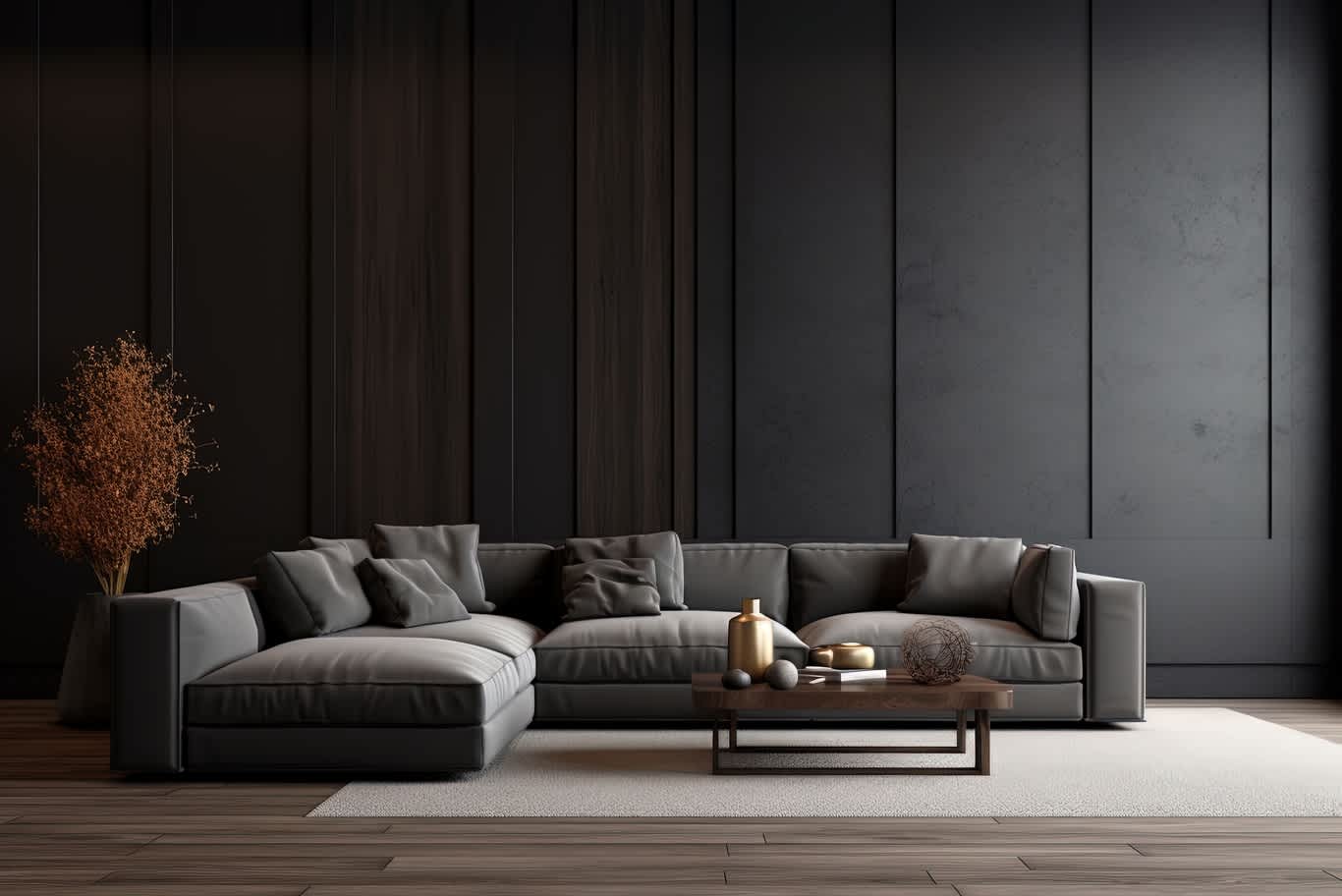 black and white interior design house