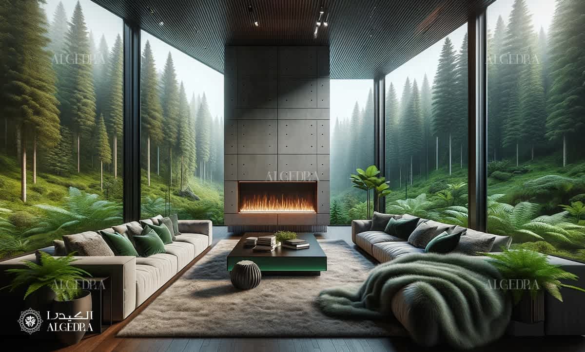 Scandinavian-Inspired Living Room Designs with Forest View