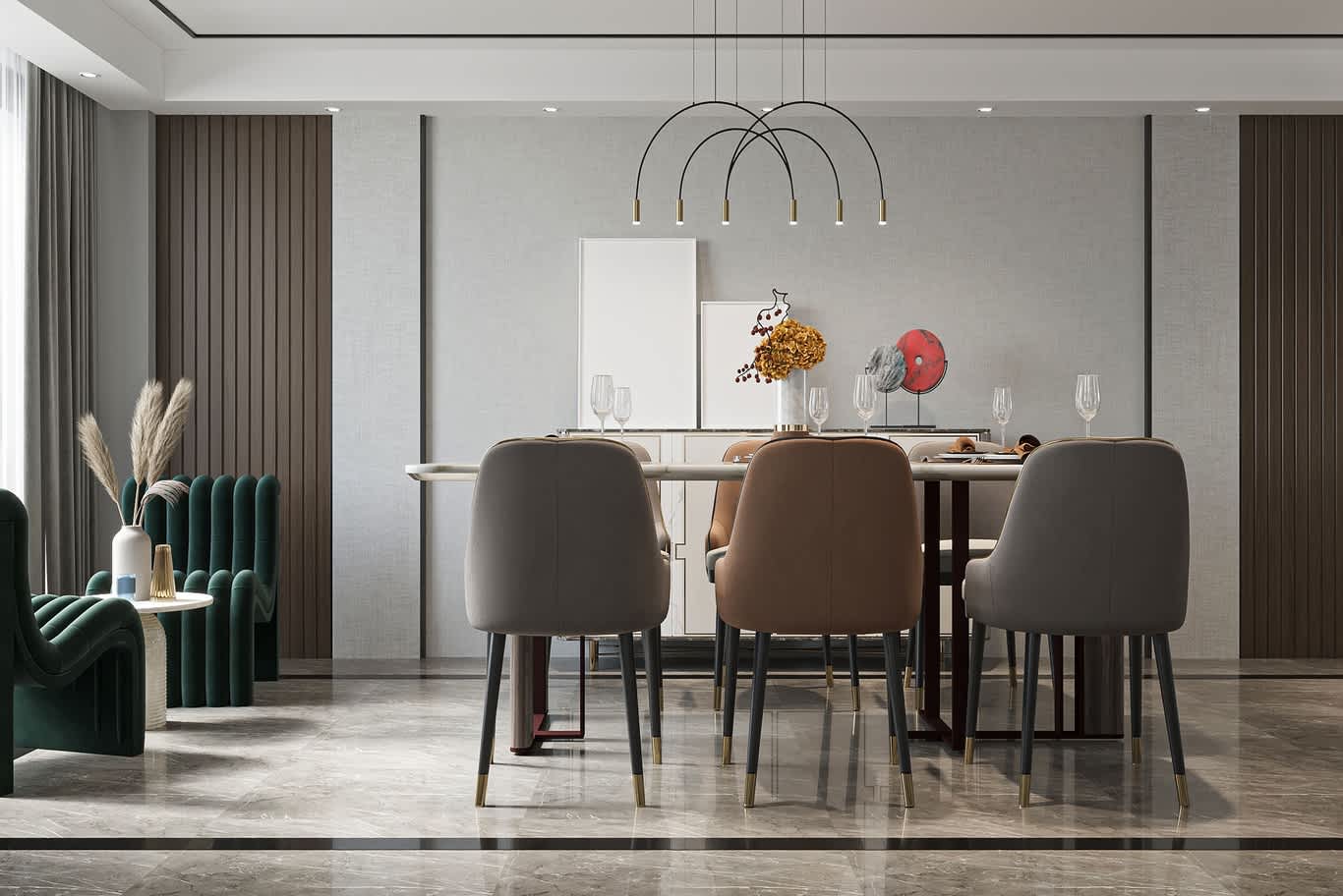 modern house interior design dining room