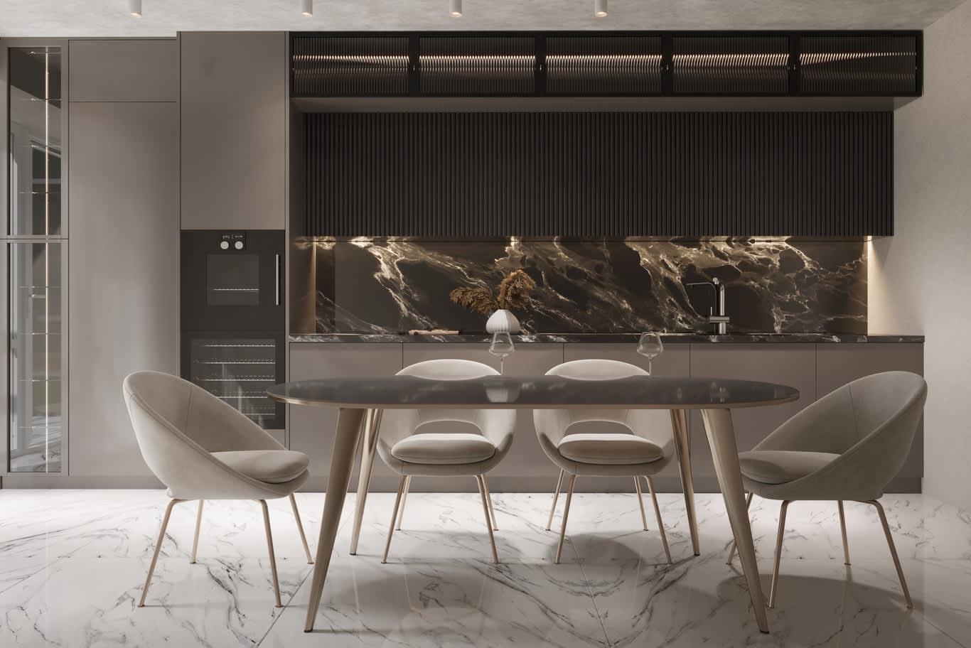 marble flooring in kitchens