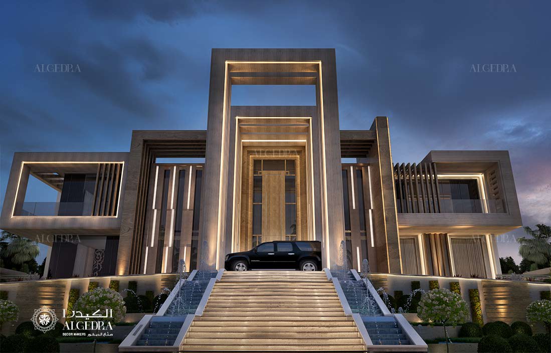 palace luxury classic villa exterior design