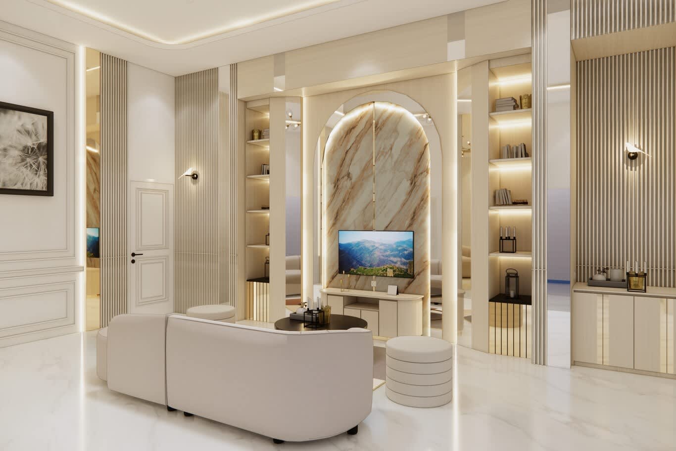 MBZ villa living room design