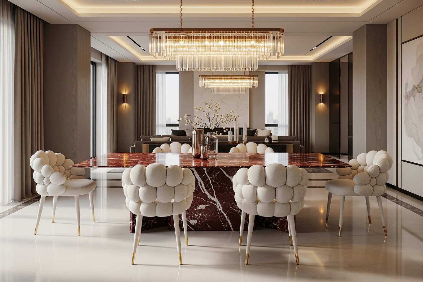 تصميم داخلي فاخر راقٍ