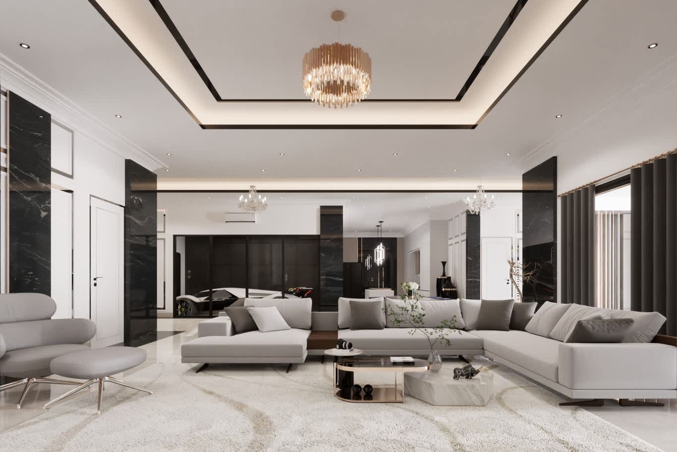 majlis open plan layout