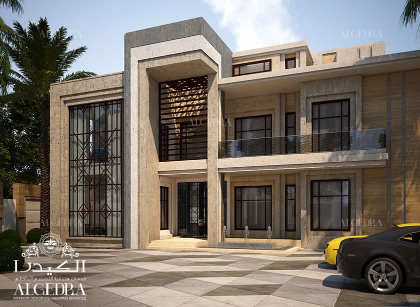 villa exterior design 3D