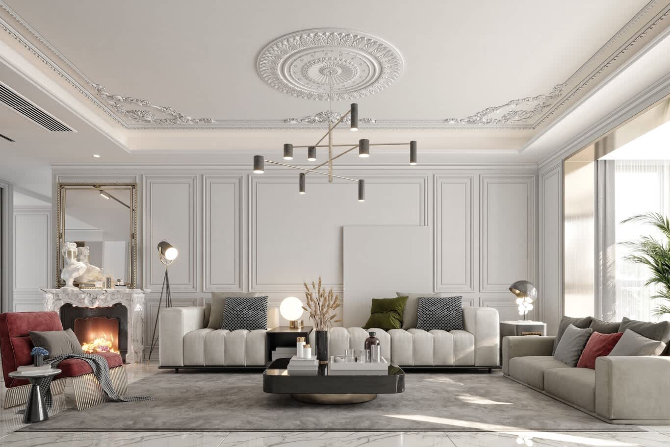 تصميم شقة على الطراز الباريسي في أبو ظبي