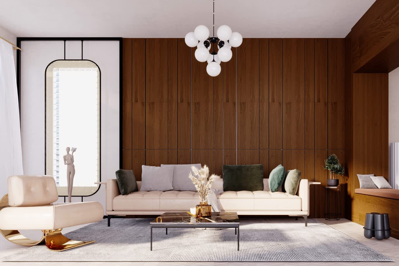 Al Lulu Island villa sea view living room