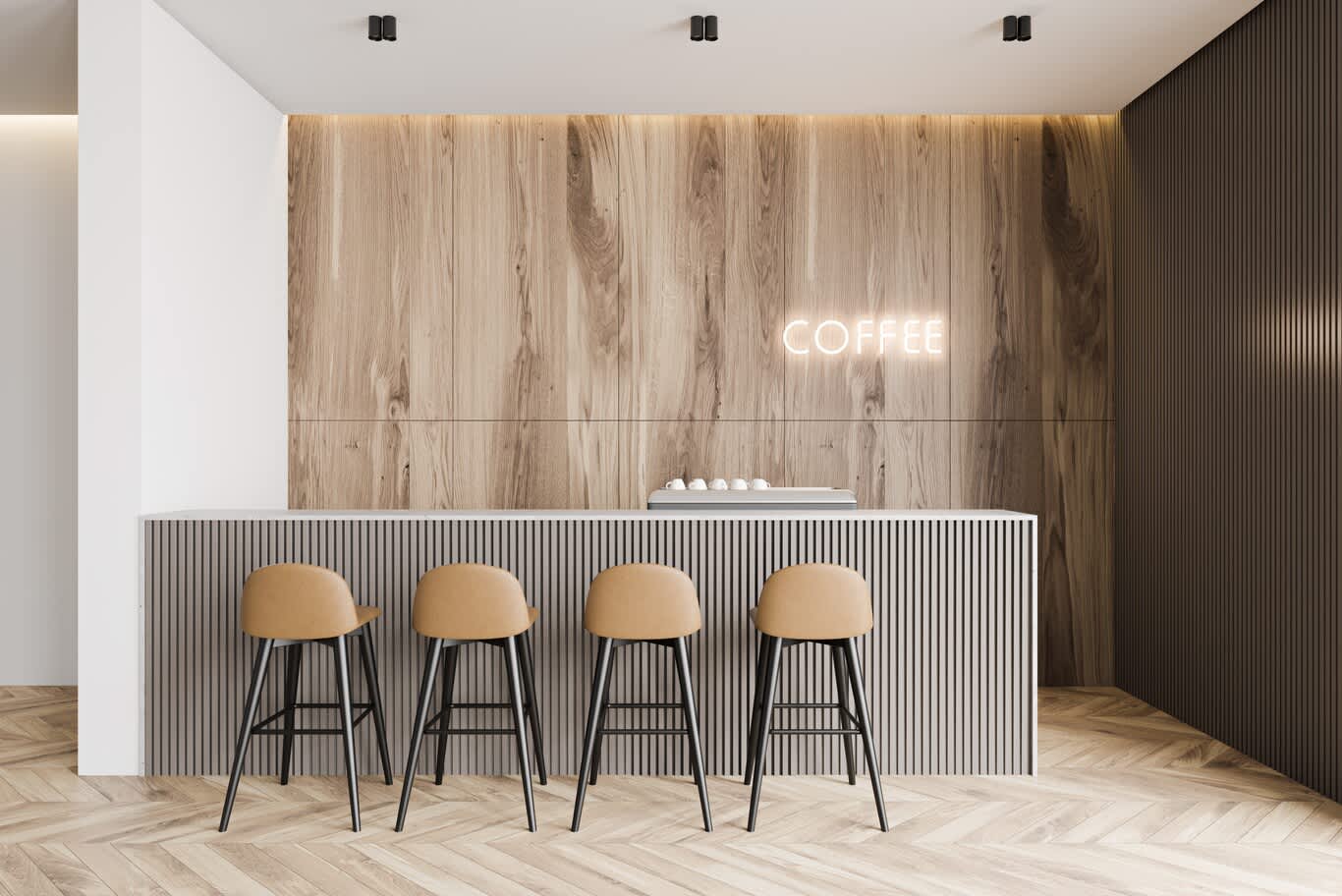 peaceful cafe interior design