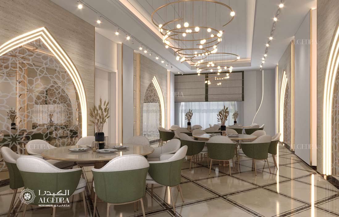 تصميم داخلي للمطاعم في دبي