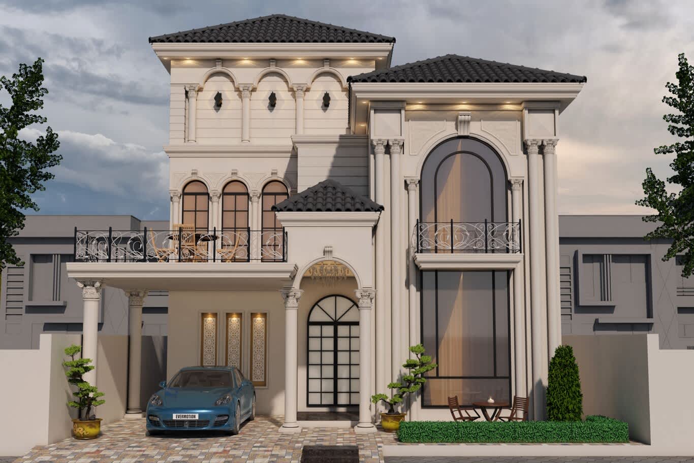 Classic villa facade