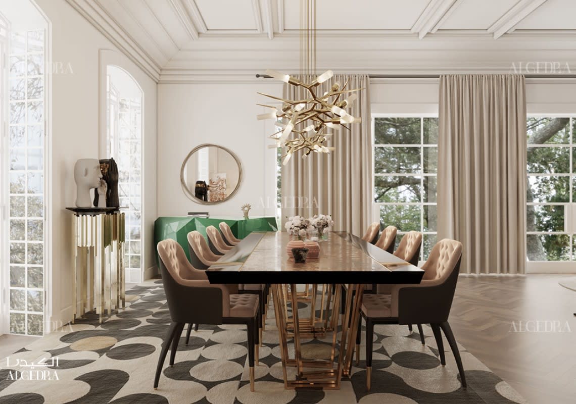 Dining room Design by ALGEDRA  Luxury dining room, Dining room