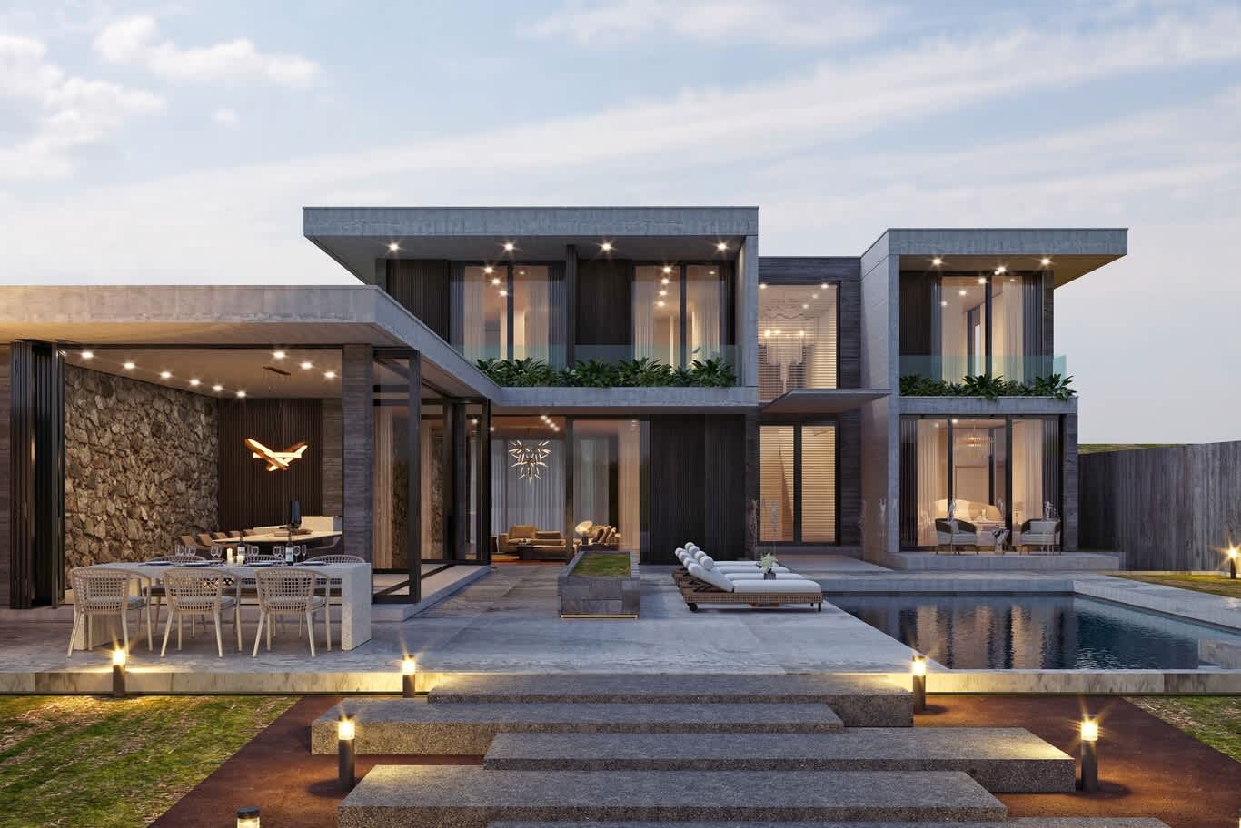 Private garden design for villas