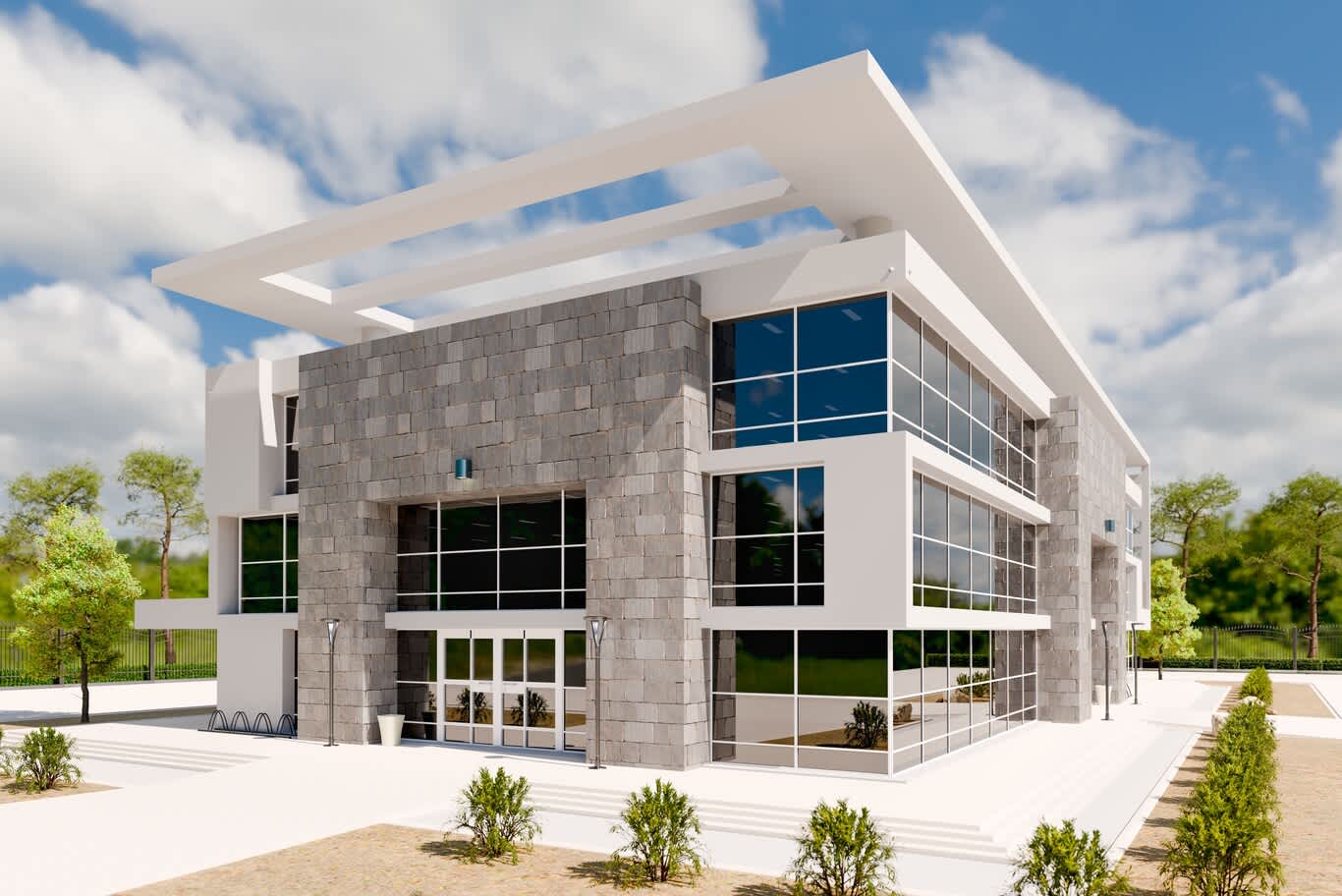 commercial building facade design