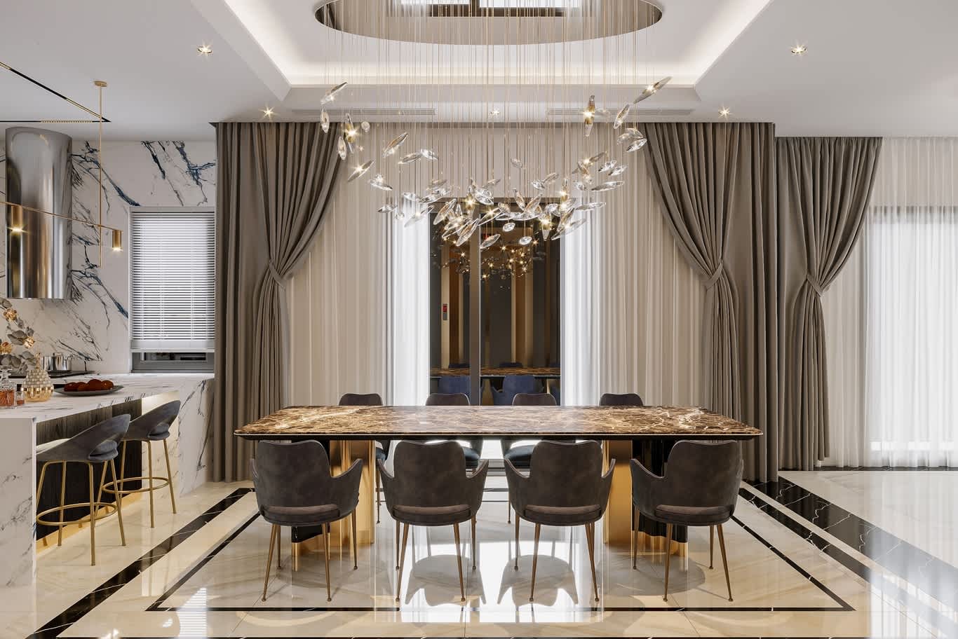 modern classic luxury modern dining room design