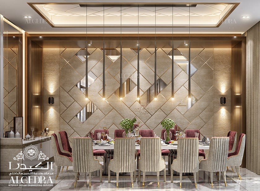 تصميم داخلي أنيق لتناول الطعام