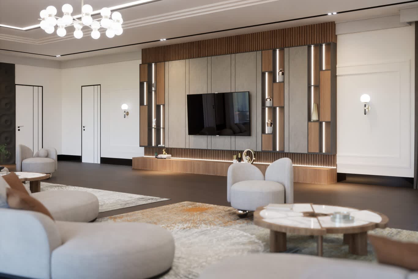 open concept kitchen living room Dubai