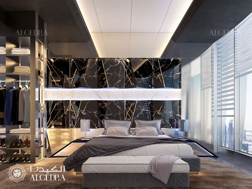 penthouse bedroom design UAE