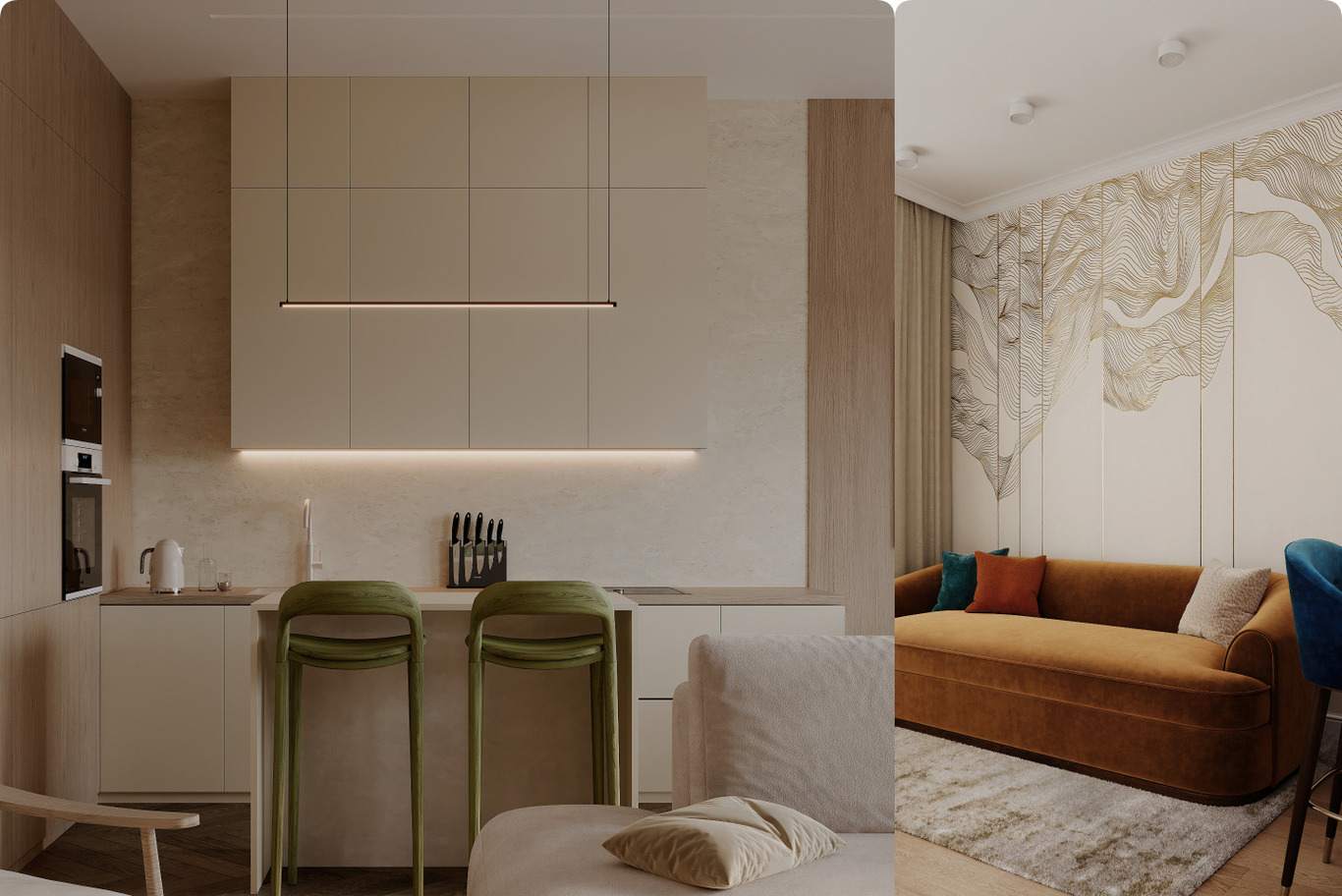 Nordic style villa interior UAE