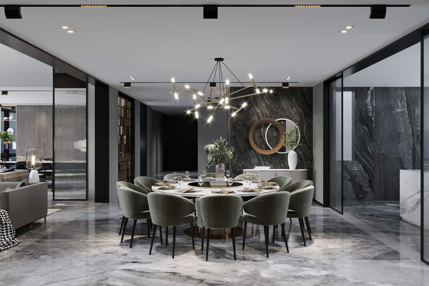 modern classic dining room