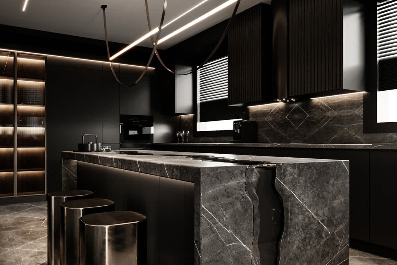 Jubail Island villa kitchen