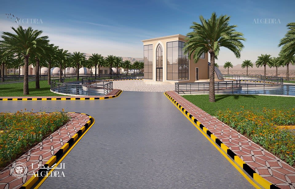 city plan entrance view