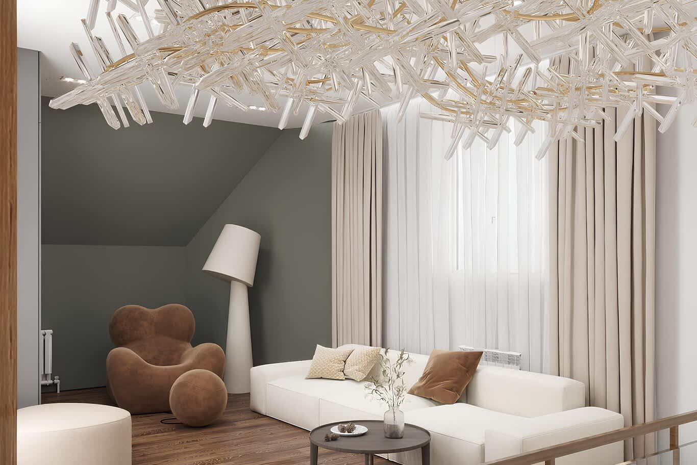bleached oak flooring Dubai villa
