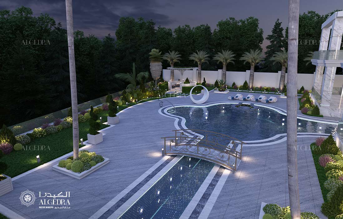 Villa entrance landscape design