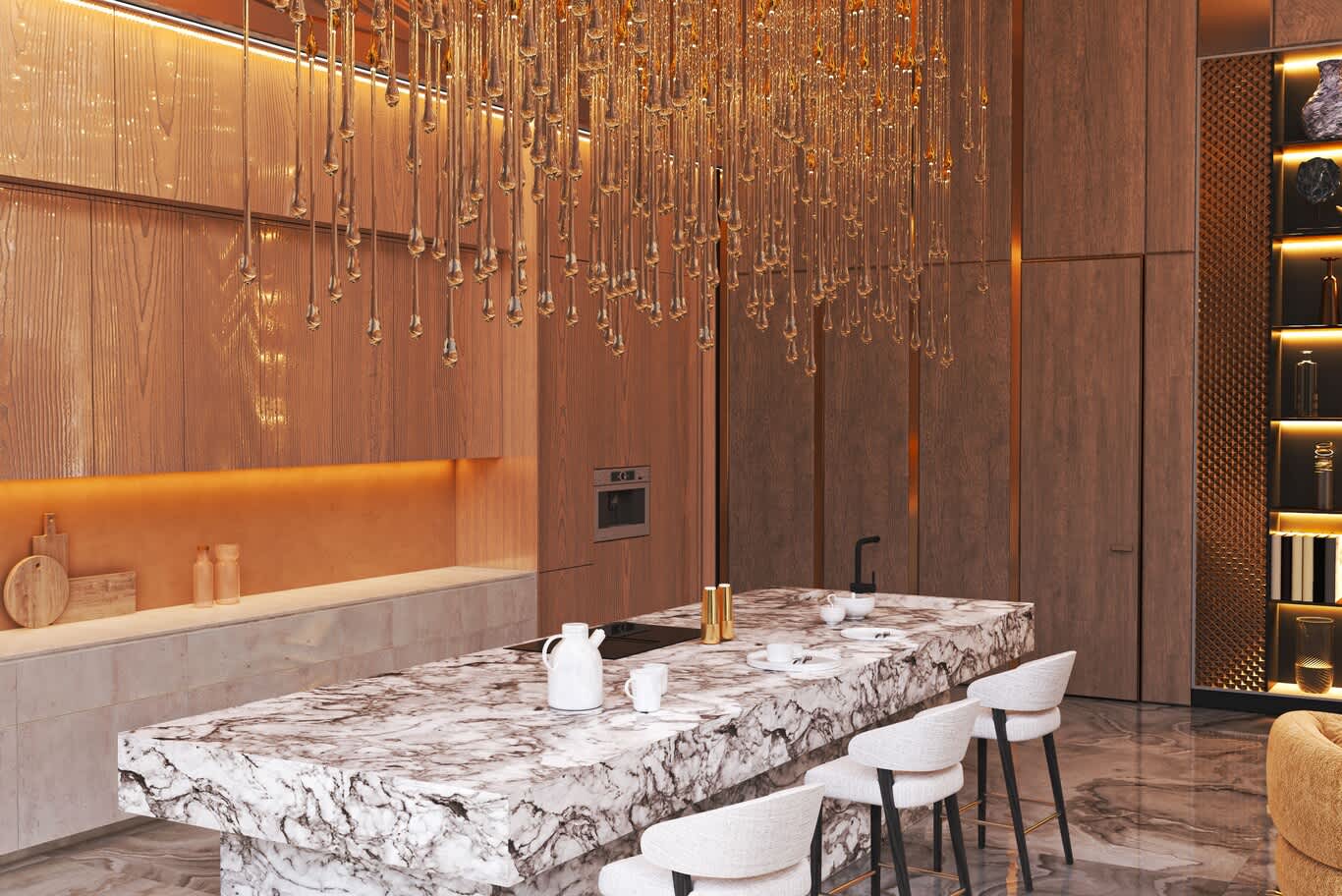 Ras Al Khaimah marble kitchen island