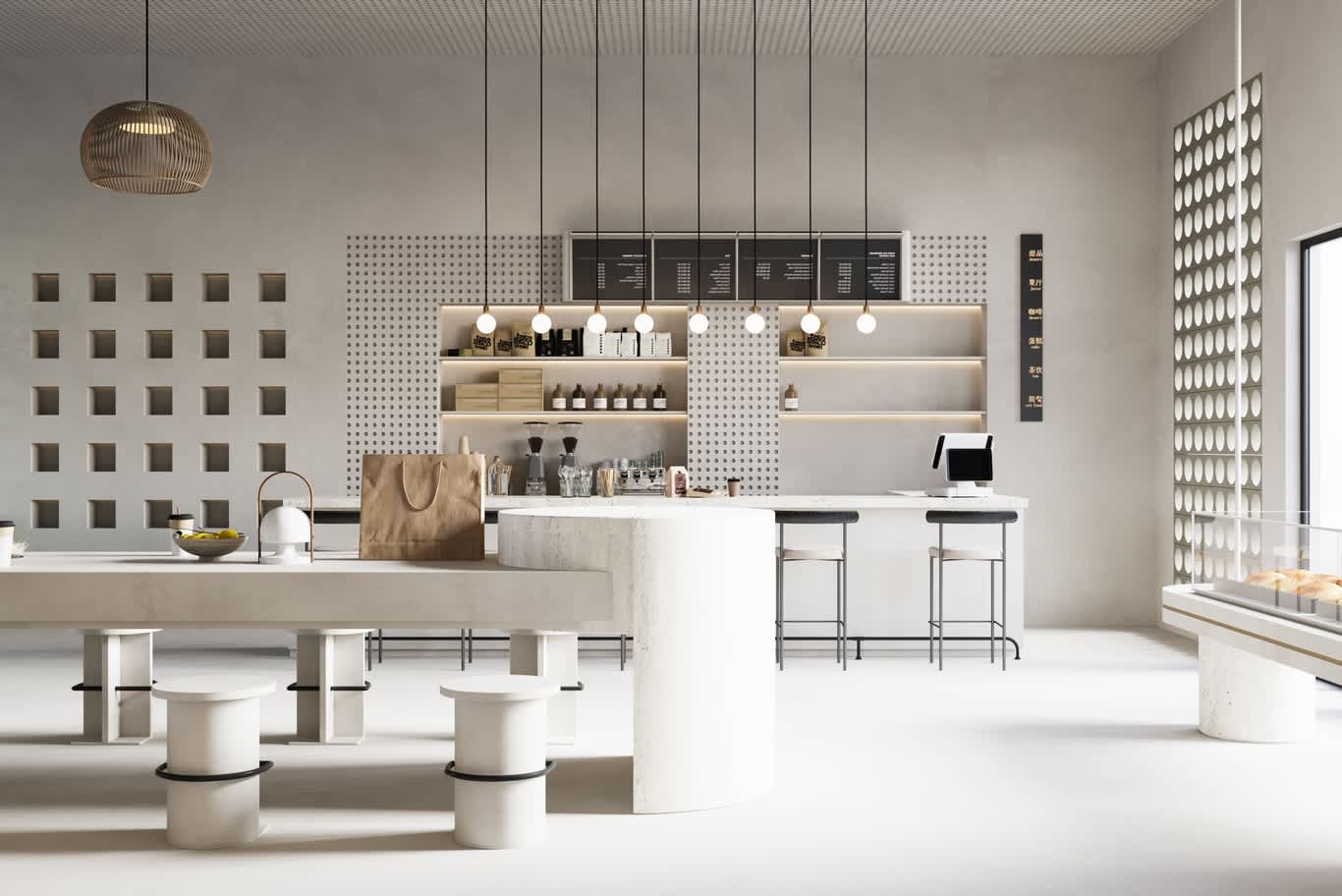 café interior color palette trends