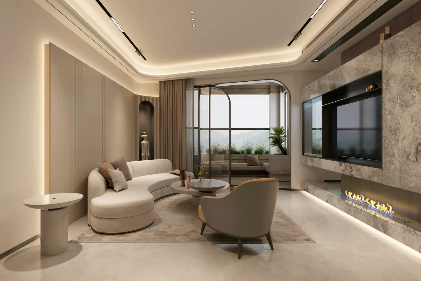 تصميم داخلي فلل الدوحة