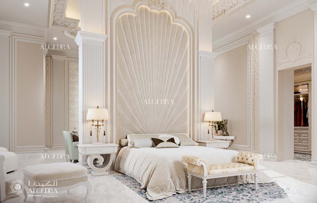 classic master bedroom design in Bahrain