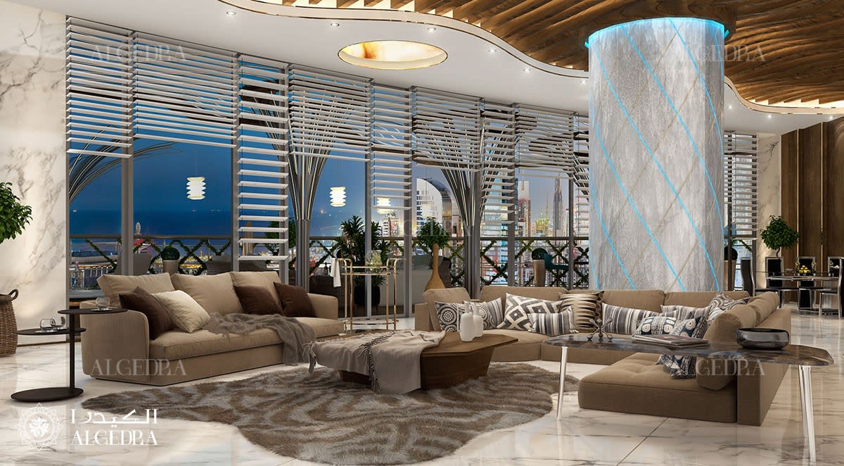 penthouse luxurious hall design