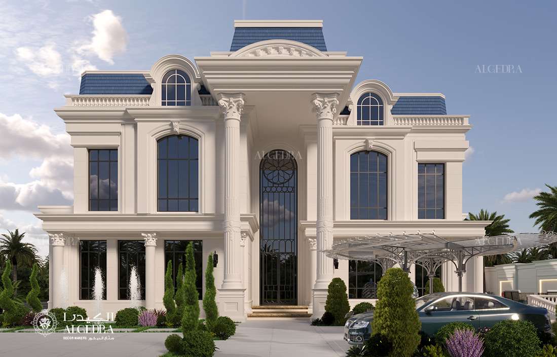 تصميم واجهة خارجية لفيلا حديثة