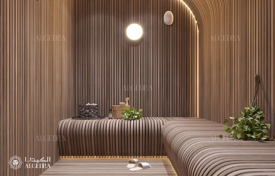 wooden spa design in dubai