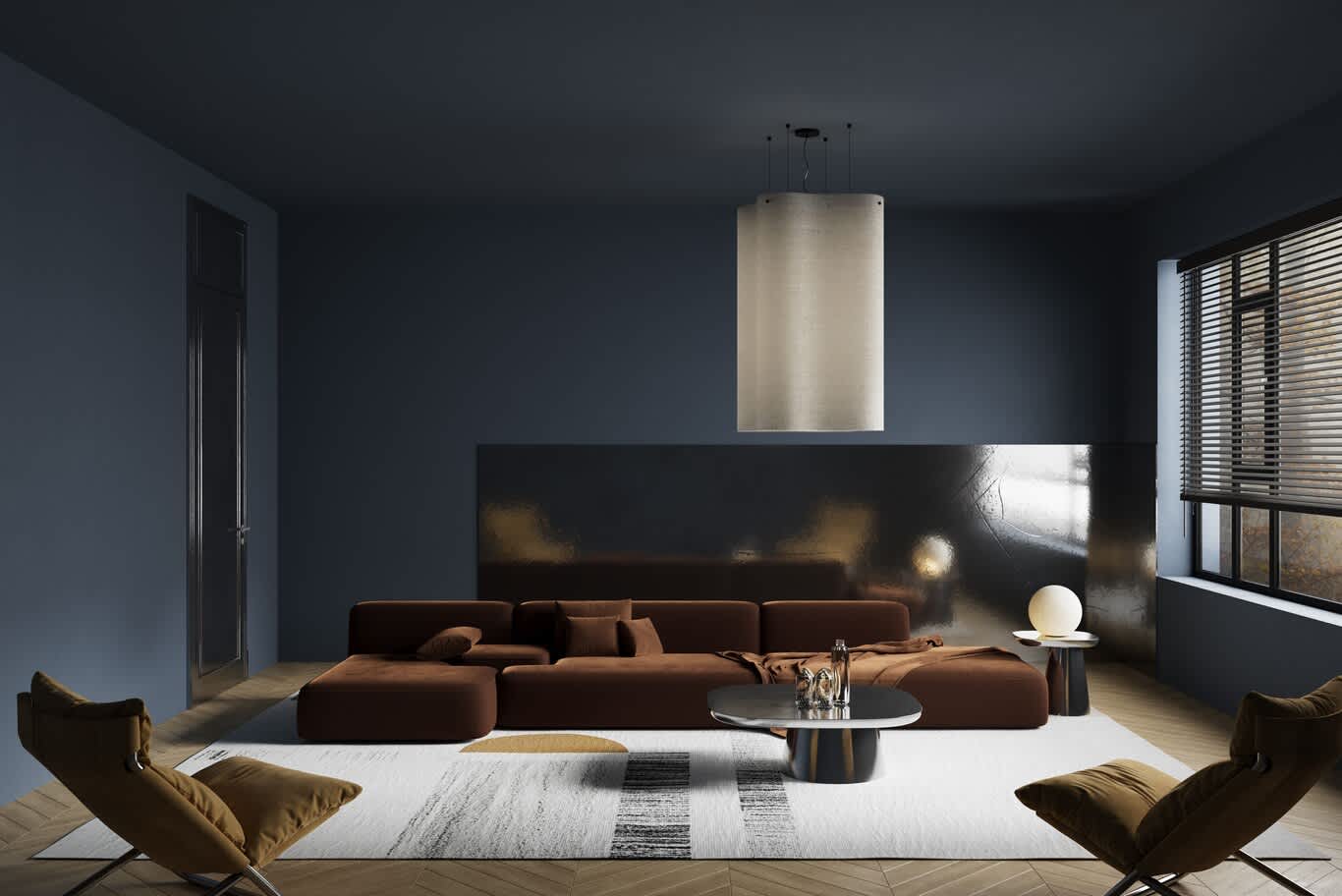 Luxury colourful living room design