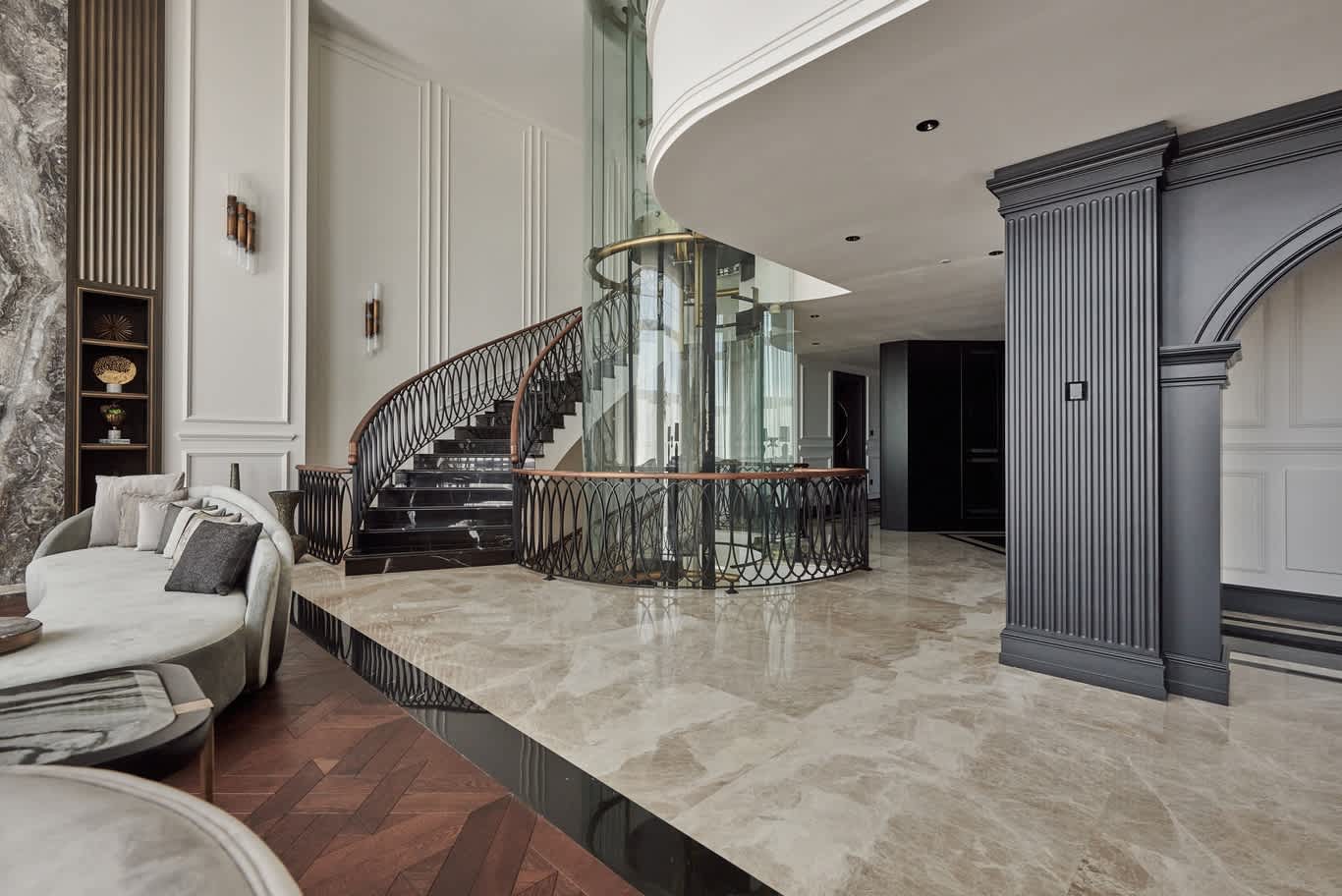 أفكار لتصميم سلالم حلزونية أنيقة