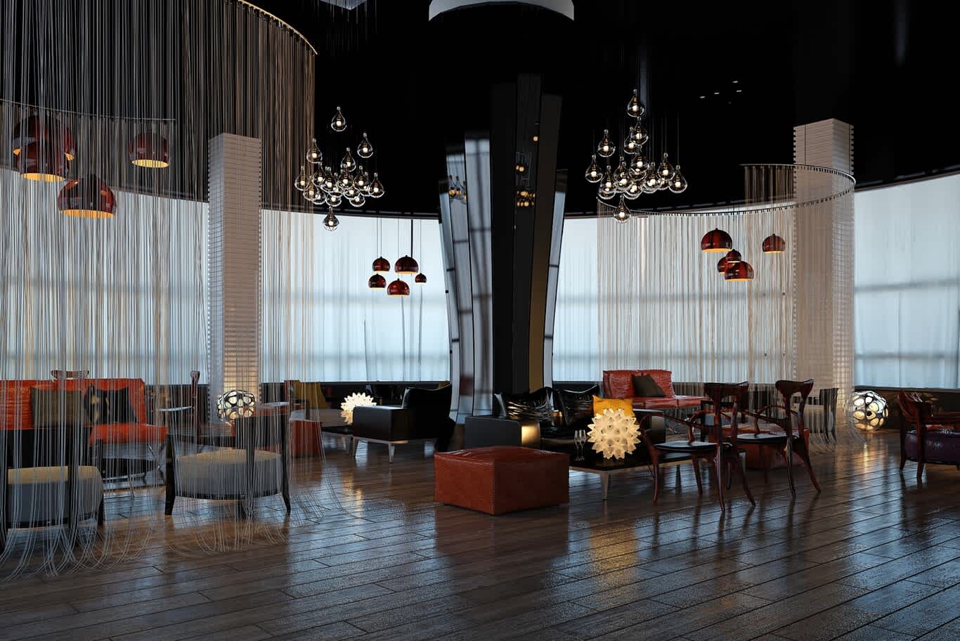 luxury café interior design in Dubai