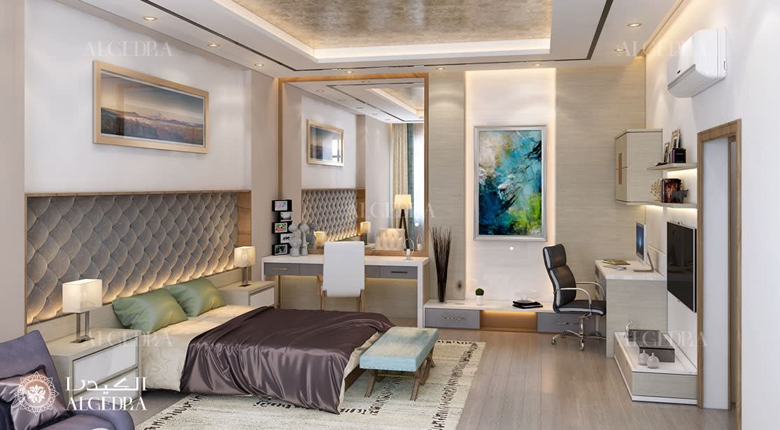 تصميم غرفة نوم فيلا حديثة في دبي