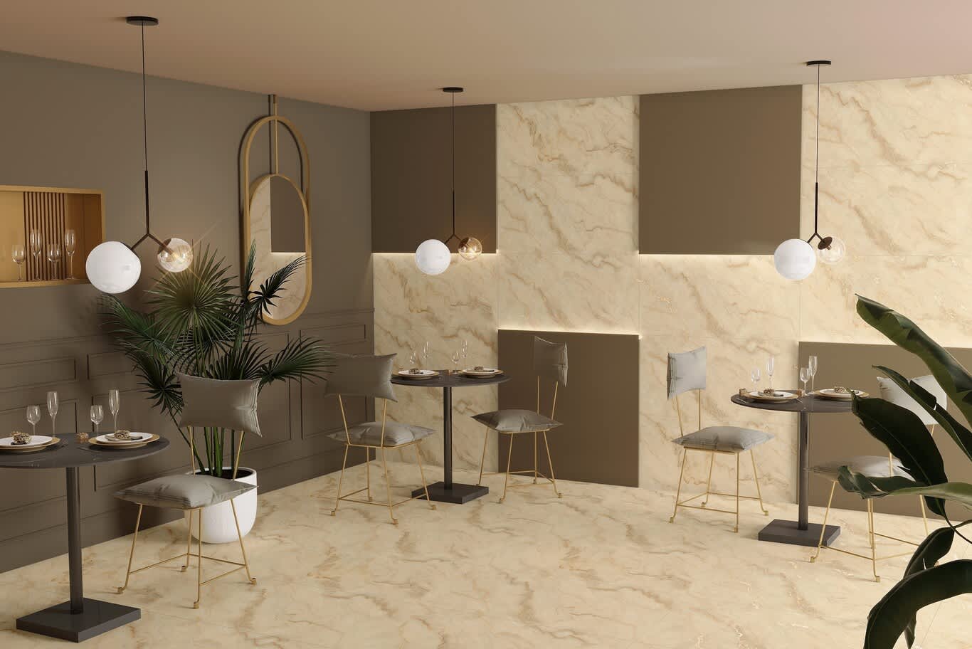 تصميم داخلي للمقاهي بأسلوب الزن