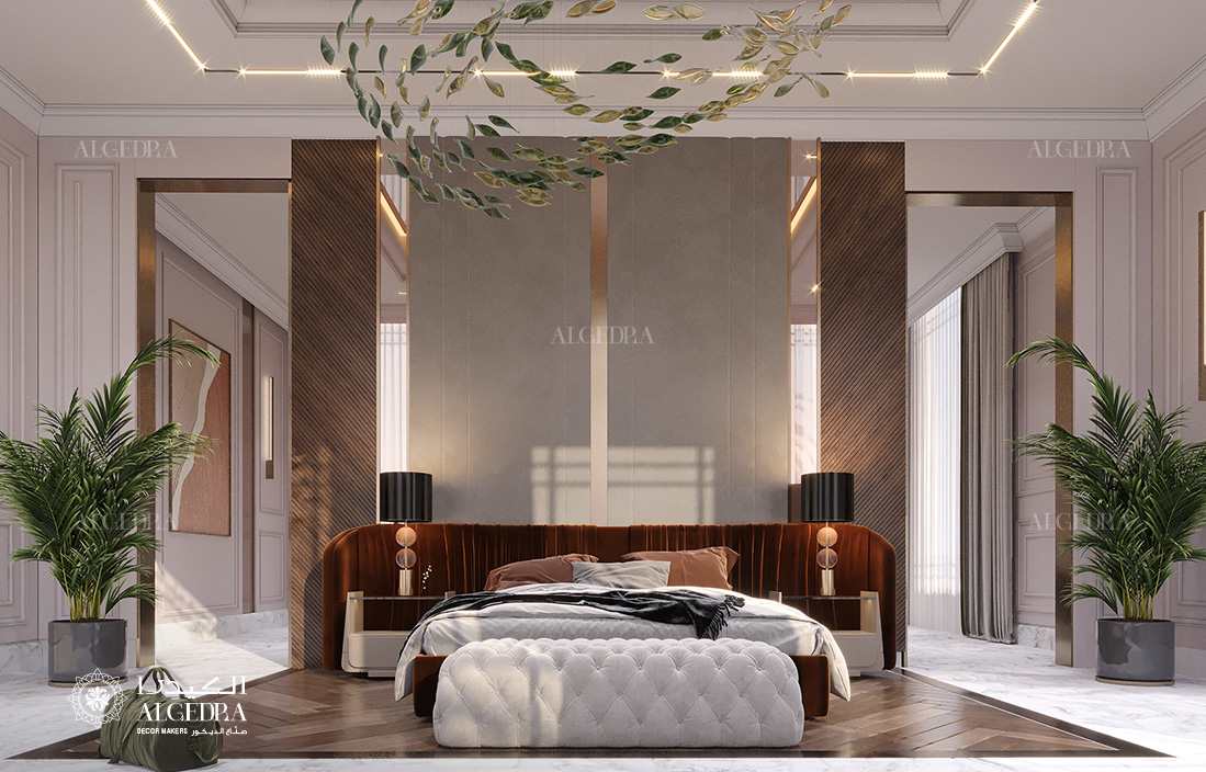 تصميم غرفة نوم رئيسية فاخرة حديثة