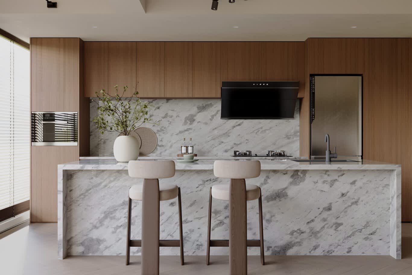 handleless kitchen cabinets
