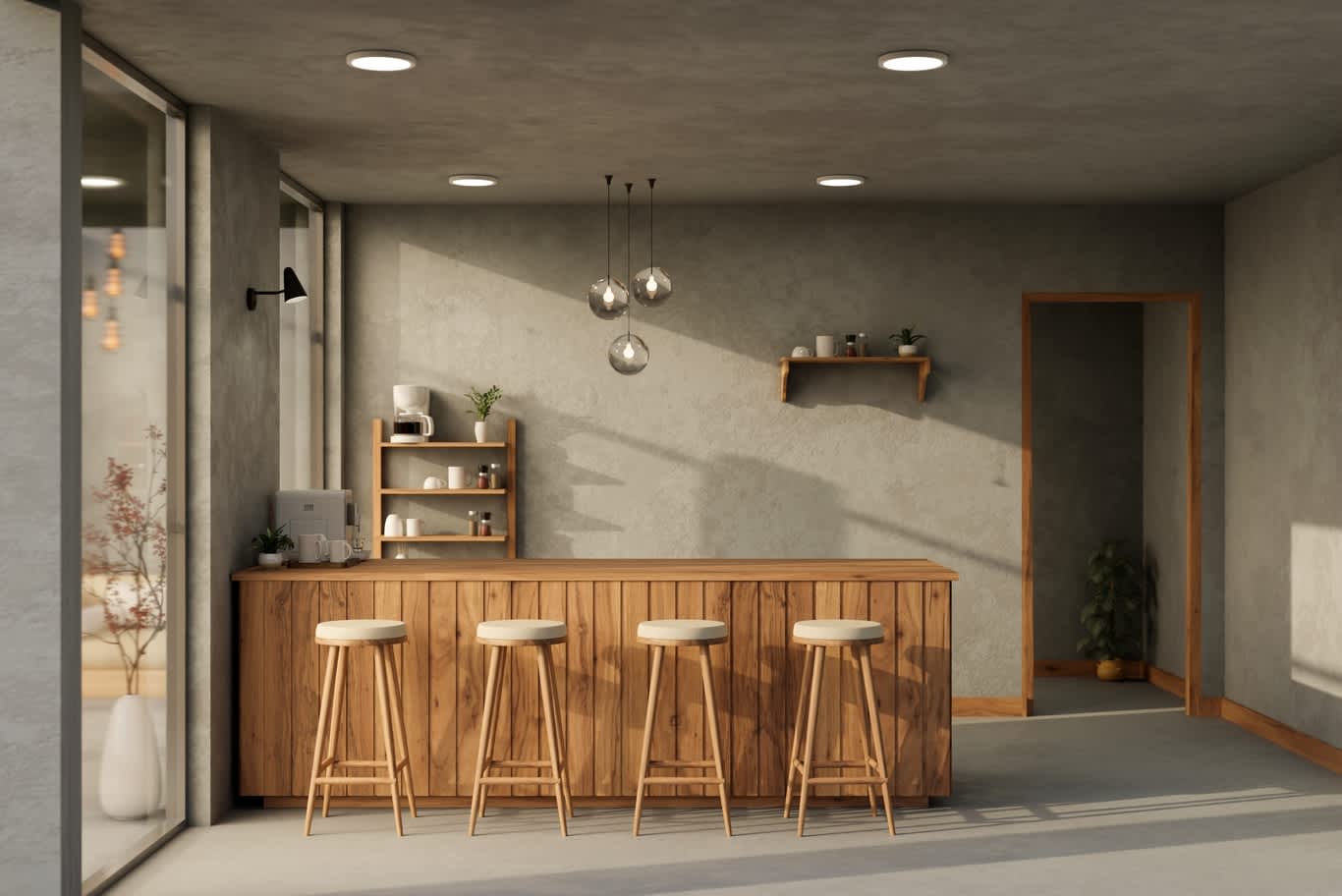 minimalist cafe interior design