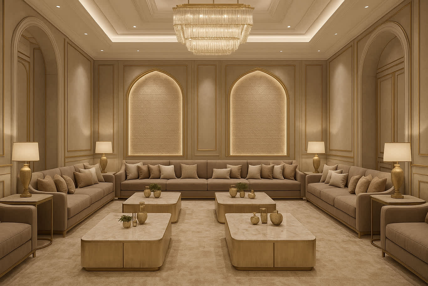 تصميم داخلي لمجلس في دبي