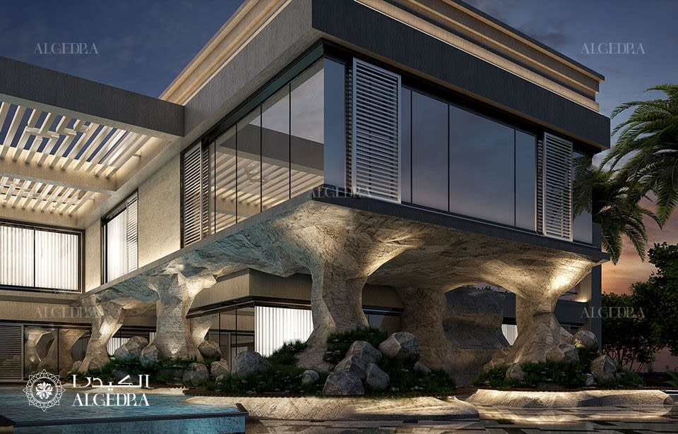 luxurious villa exterior design